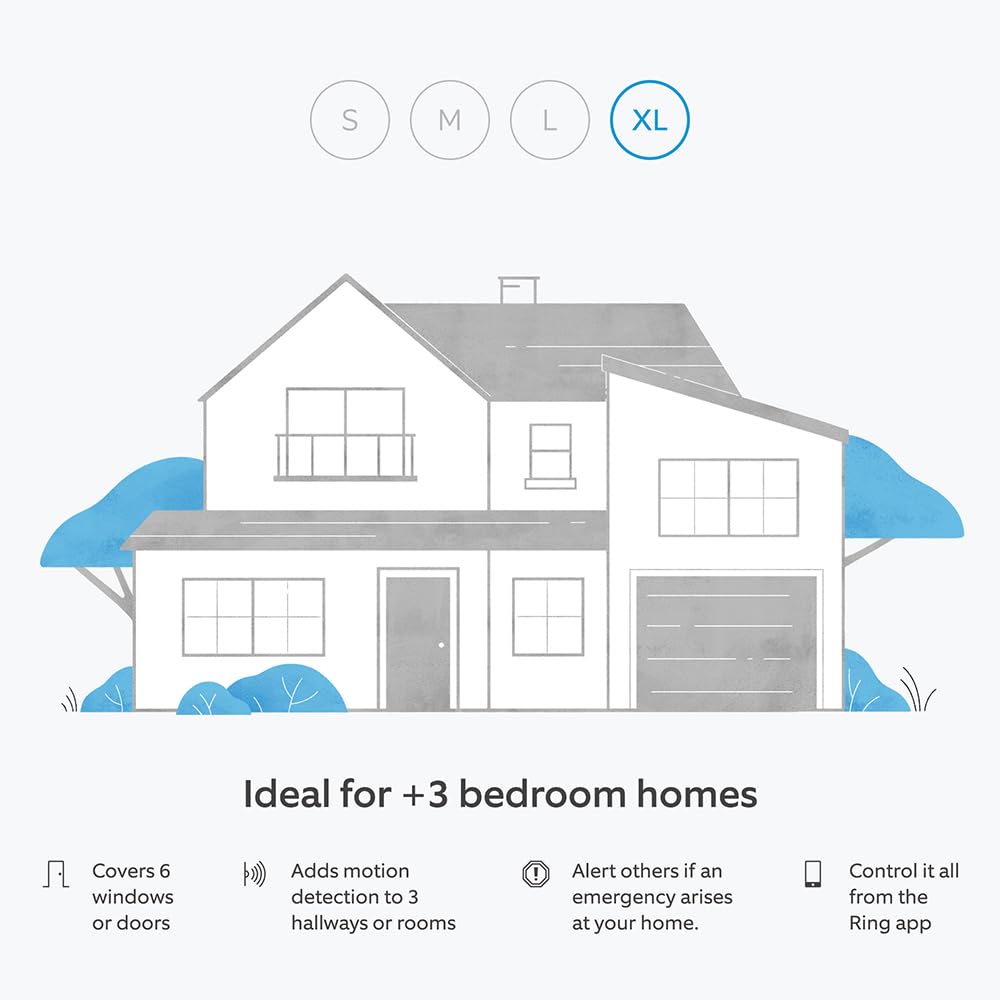 Ring Alarm Pack XL with Outdoor Siren – Smart Security, Alexa