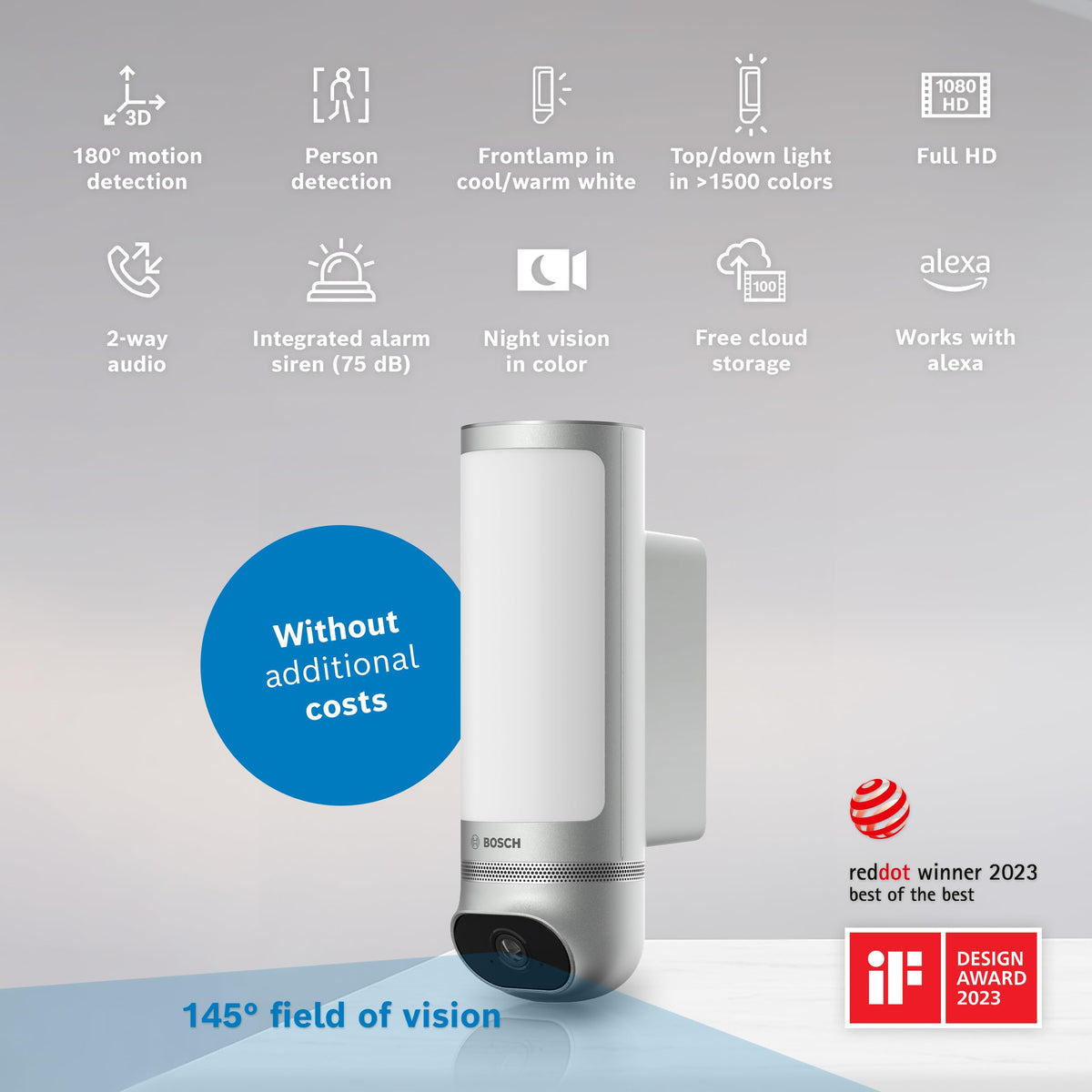 Bosch Smart Home Outdoor Camera II 1080p with Siren & Light