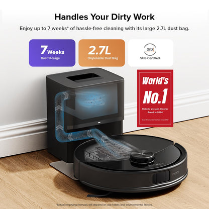 Roborock Q10 S5+ Robot Vacuum & Mop with Self-Empty, 10,000Pa