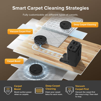 Roborock Qrevo Series Robot Vacuum & Mop, 10,000Pa Suction