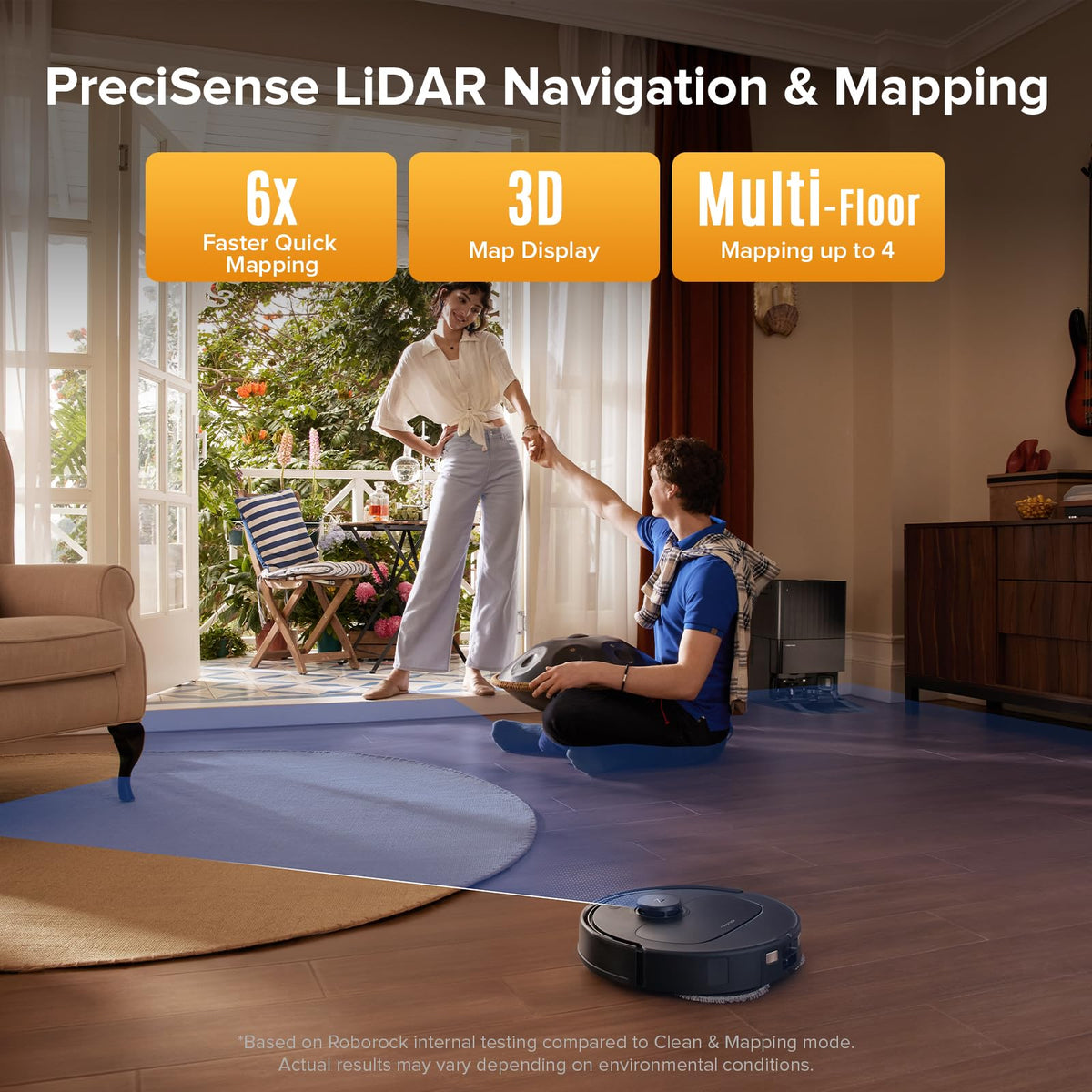 Roborock Qrevo Series Robot Vacuum & Mop, 10,000Pa Suction