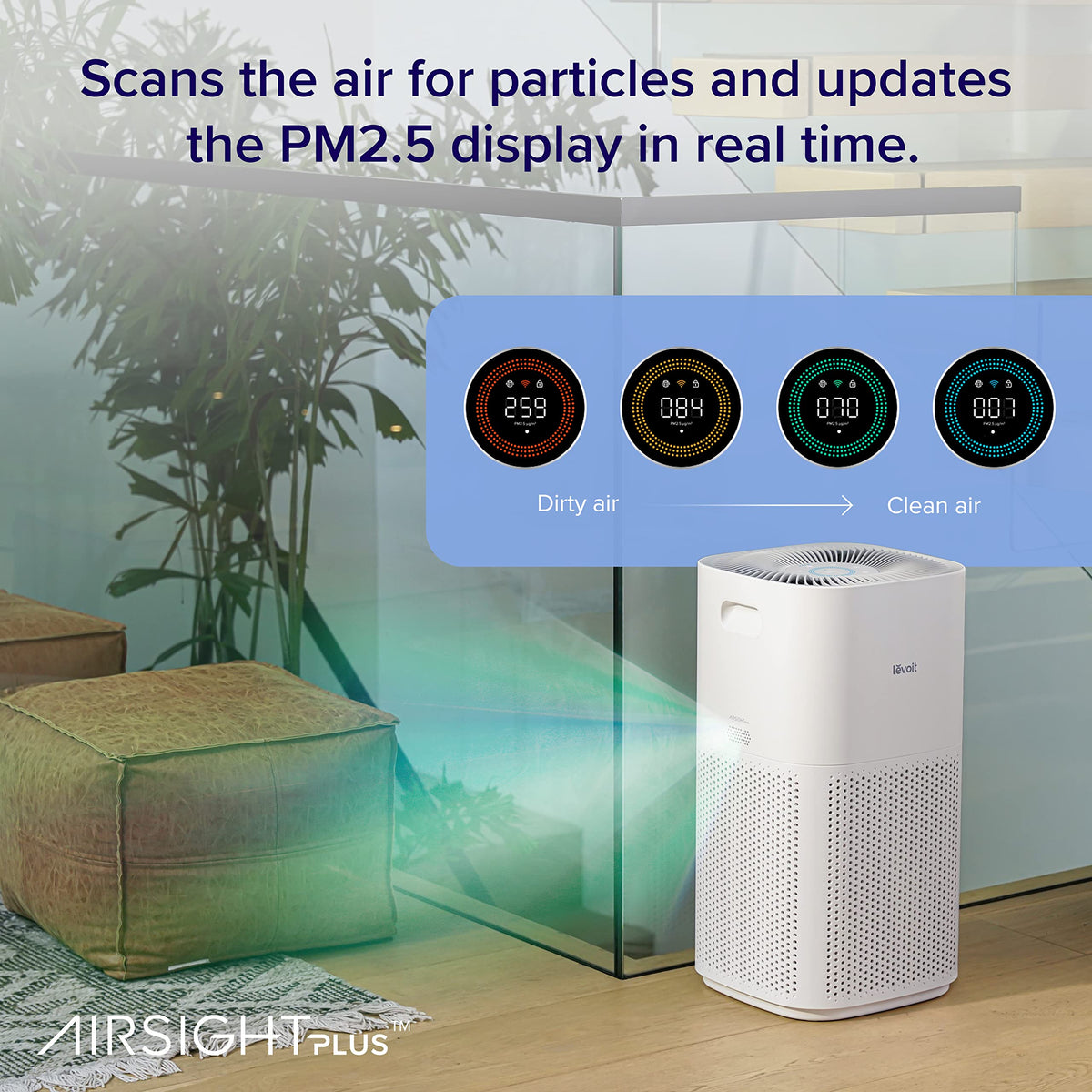 LEVOIT Smart Air Purifier Large Room HEPA Alexa 697m³/h